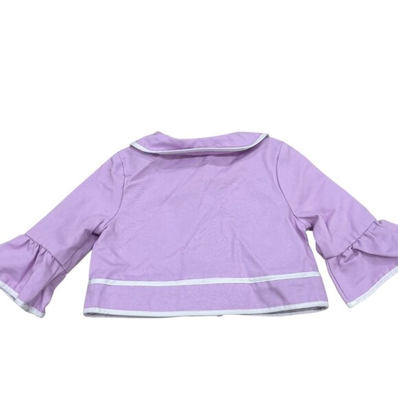 Janie And Jack Baby Girls Lilac Jacket With Pockets & Button Detail NWT 12-18 Mo - Picture 3 of 5